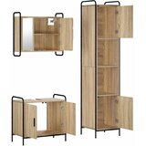  Set ormarića za kupaonicu 3 kom. Hrast sonoma 40 x 36 x 181 cm - Hrast sonoma Kupaonski ormarić (2 vrata) + viseći ormarić + kup | shoptok.hr