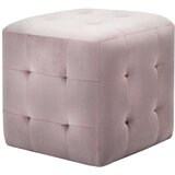  Noćni ormarići 2 kom rozi 30 x 30 x 30 cm od baršunaste tkanine | shoptok.hr