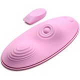 Inmi The Pulse Slider 28X Pulsing & Vibrating Silicone Pad with Remote Pink Cene