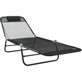  Sklopiva ležaljka za sunčanje Crna 182 x 55 x 85,5 cm Tekstilen | shoptok.hr