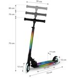 Kidwell MIDO sklopivi romobil s ugrađenom LED rasvjetom, crni | shoptok.hr