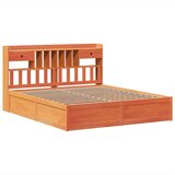 vidaXL Posteljni okvir brez vzmetnice vošč. rjav 180x200 cm borovina | Shoptok.si