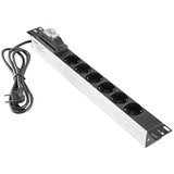 Mirsan 220V razvodni PDU panel 19/1U sa 6 utičnih mesta,kabl 2.5m MR.PRZ6S.SC | ePonuda.com