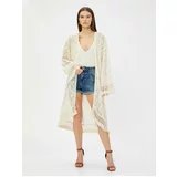 Koton Lace Cardigan with Tassels Relax Fit