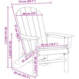  Adirondack Stoli 2 kosa Črni 74x82x90 cm HDPE | Shoptok.si