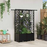  Povišeni krevet s mrežom i krovom Crna 124 x 40 x 138 cm PP | shoptok.hr