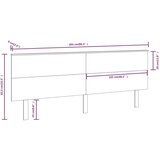 vidaXL Posteljno vzglavje črno 204x6x82,5 cm trdna borovina | Shoptok.si
