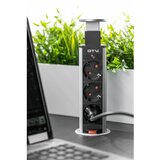 Gtv Potopna vtičnica 3x220V Ø60mm, siva | Shoptok.si