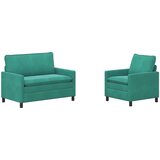  Set sofe 2 pcs Tirkizna Baršun | shoptok.hr