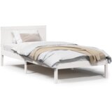 vidaXL Bela lesena postelja Bela Les 100 x 200 cm Vzdržljiva | Shoptok.si