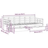vidaXL Dnevni krevet s ladicama bez madraca 90 x 190 cm masivno drvo | shoptok.hr