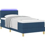  LED Box Spring Krevet s jastukom Plava 80 x 200 cm tkanina | shoptok.hr