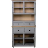  Visoka komoda od borovine siva 93x40,5x180 cm asortiman Panama | Shoptok.si