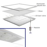 Mitea Lighting M203422-N 600x600 6500K nadgradni backside light led panel beli ram 40W 3600lm 220V | ePonuda.com