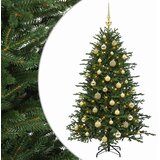  Umjetno božićno drvce s kuglicom 150 cm 150 LED lampica - 150 cm s LED žaruljama i zlatnim kuglicama | shoptok.hr