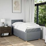  Krevet s oprugama i madracem svjetlosivi 100x200 cm od tkanine | shoptok.hr