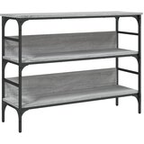 Maison Chic Konzolna mizica - miza ob steni siva sonoma 100x32x75 cm inženirski les, (21786284) | Shoptok.si