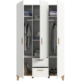 Livetastic OMARA S KLASIČNIMI VRATI, bela, hrast artisan | Shoptok.si
