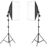  Fotografski svetlobni komplet, zasnova softbox, nastavljiv svetlobni stojalo, brez žarnic brez torbe, (5000163082) Cene