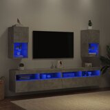 TV ormarići s LED svjetlima 2 kom siva boja betona 30,5x30x60cm | Eponuda.ba