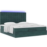  Otomanski posteljni okvir z vzmetnicami zelen 180x200cm žamet, (21653423) | Shoptok.si