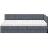  Kutni krevetni okvir s madracem 2 kom. Tamnosiva 90 x 190 cm | Shoptok.si