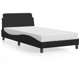 vidaXL Posteljni okvir brez vzmetnice črn 100x190 cm umetno usnje, (21072850) | Shoptok.si