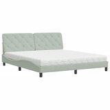 Krevet s madracem svjetlosivi 180x200 cm baršunasti | Eponuda.com