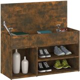 vidaXL klop za čevlje dimljeni hrast 80x30x45 cm konstruiran les | Shoptok.si