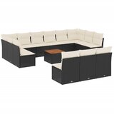  The Living Store Vrtna sedežna garnitura 14-delna z blazinami črn poli ratan - Vrtna Sedežna Garniture, (21447069) | Shoptok.si