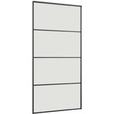  Klizna vrata s okovima crna 102,5x205 cm ESG staklo | shoptok.hr