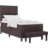 vidaXL Krevet s box springom i madracem tamnosmeđi 90x200 cm tkanina | shoptok.hr