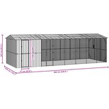  Kavez za ptice Antracit 860 x 310 x 247 cm Cinkani čelik | shoptok.hr