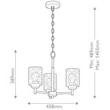  Kichler KL-WINSLOW3-NBR - Luster na lancu WINSLOW, 3xE27/60W/230V, mesing | Eponuda.com