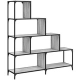  The living store knjižna omara 4-nadstropna siva sonoma 139x33,5x149 cm - knjižna omara, (21498976) | Shoptok.si