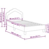  za djecu s uzglavljem Ljubičasta 80 x 160 cm Baršun | shoptok.hr