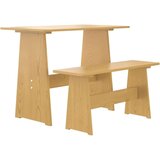  Jedilna miza s klopjo medeno rjava trdna borovina, (20711187) | Shoptok.si