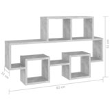  Zidne police u obliku automobila boja betona 82x15x51 cm drvene | shoptok.hr