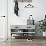 vidaXL Klupa za cipele siva boja betona 102x35x55 cm konstruirano drvo Cijene