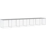  Kavez za kokoši s krovom svjetlosivi 603x98x90 cm čelični | shoptok.hr