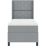  Krevet s opruga kutije Svijetlo siva 190 x 90 cm tkanina | shoptok.hr