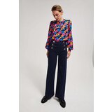 Marisse Wide Leg Jeans With Decorative Buttons, Navy Blue | Eponuda.ba
