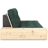 Karup Design Temno zelena raztegljiva sedežna garnitura iz rebrastega žameta 244 cm Base – | Shoptok.si