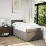 vidaXL Box spring postelja z vzmetnico taupe 90x200 cm blago | Shoptok.si