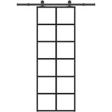 vidaXL Klizna vrata s priborom 76 x 205 cm od ESG stakla i aluminija | shoptok.hr