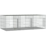  Kavez za zečeve s 3 panela 163x79x54 cm od pocinčanog željeza | shoptok.hr