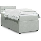  Box spring krevet s madracem svjetlosivi 90x190 cm baršunasti | shoptok.hr