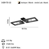 Opviq Luster Era-73-12, 9x13x3cm, 9cm, IP20 Smeđe-crna | Eponuda.ba