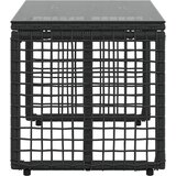  stol Crna 80 x 40 x 40 cm PE Rattan i Staklo | Eponuda.ba