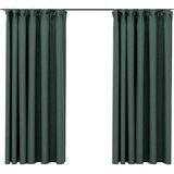  Zavjese za zamračivanje s kukama 2 kom zelene 140 x 175 cm | shoptok.hr